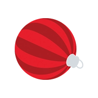 bola natal vermelha