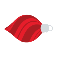 bola natal vermelha